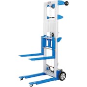 GLOBAL INDUSTRIAL Lightweight Hand Operated Lift Truck, 400 Lb. Capacity Fixed Legs 989053